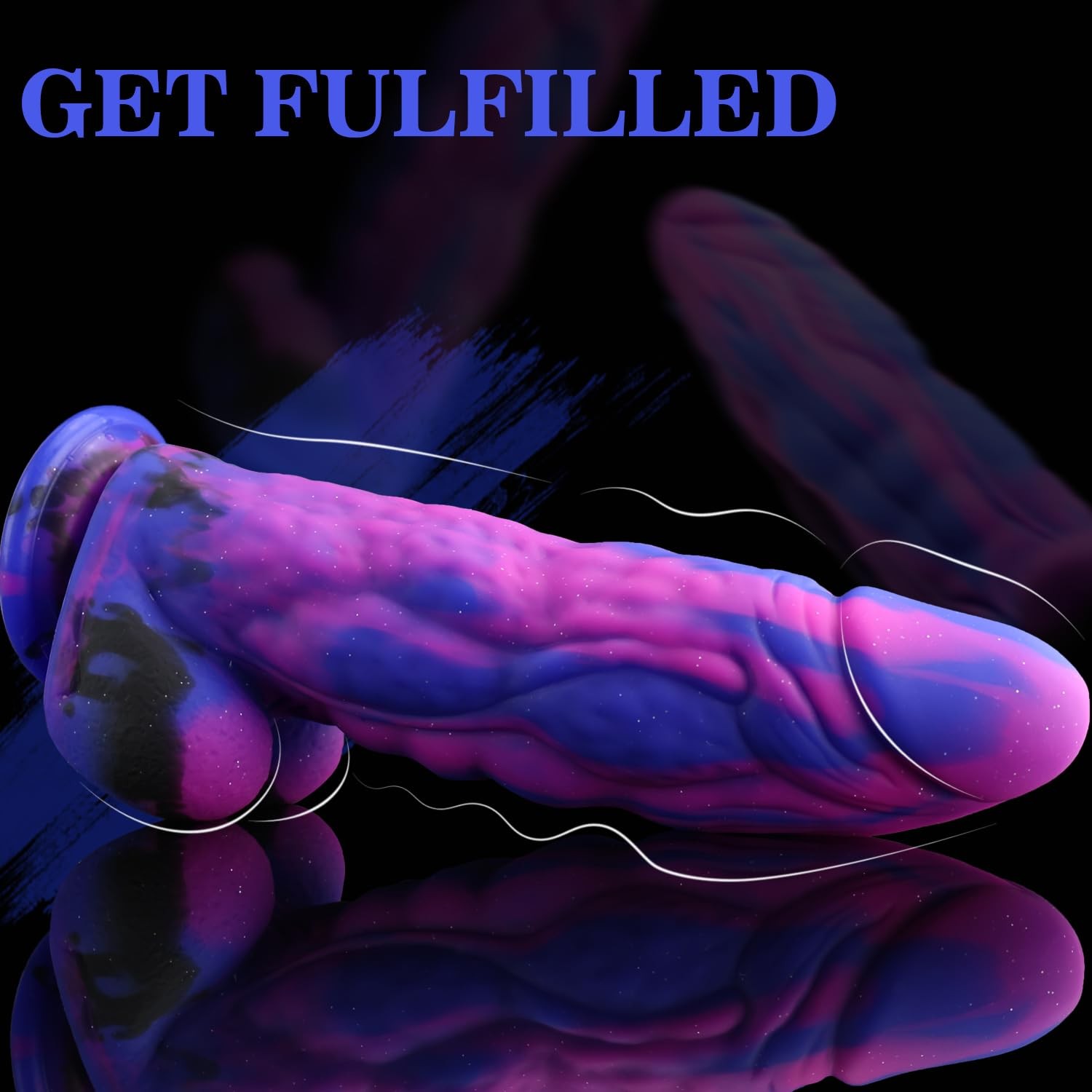 9.5” Huge Fantasy Realistic Dildo,2.4” in Diameter Thick Gspot Dildo,Soft S…