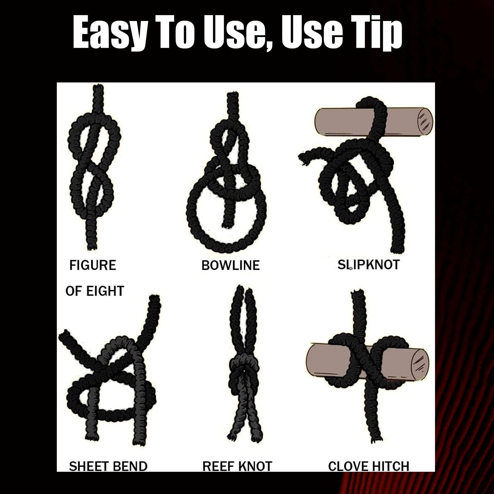 BDSM Bondage Rope with Blindfold Sex Toys, 3 Pack Black,red,purple