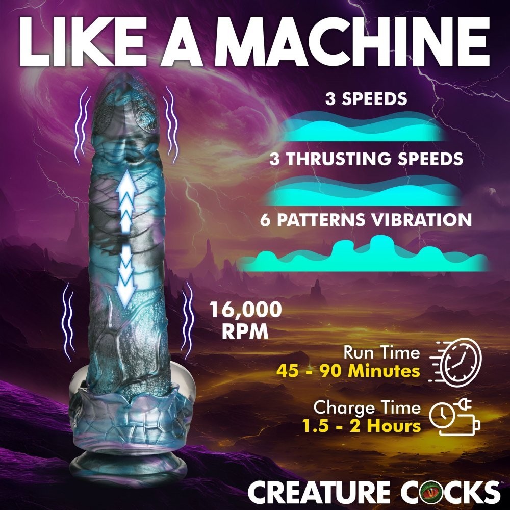 Astro-Thrust Thrusting Vibrating Silicone Dildo Creature Cocks Alien Vibrator Re