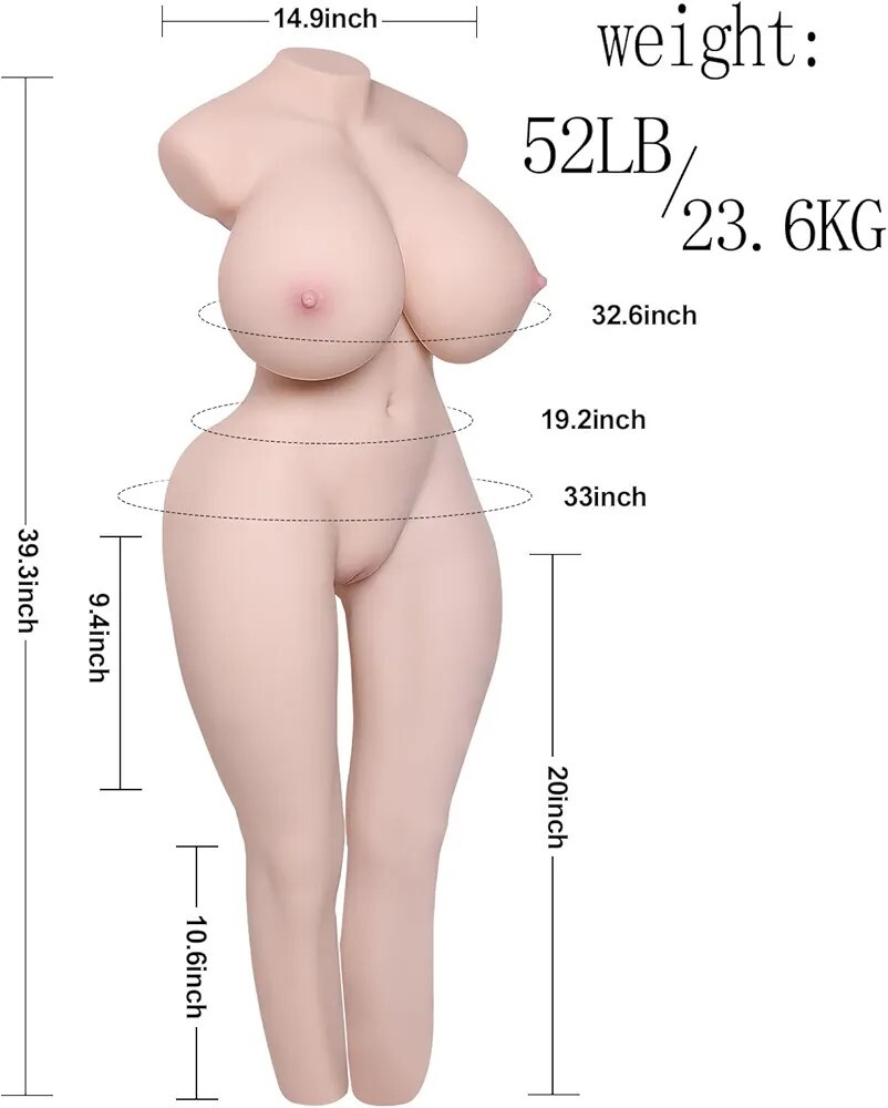 H-Cup Big Tits Sex Doll – Full Size Sex Doll, Lifelike Female Sex Dolls Torso…