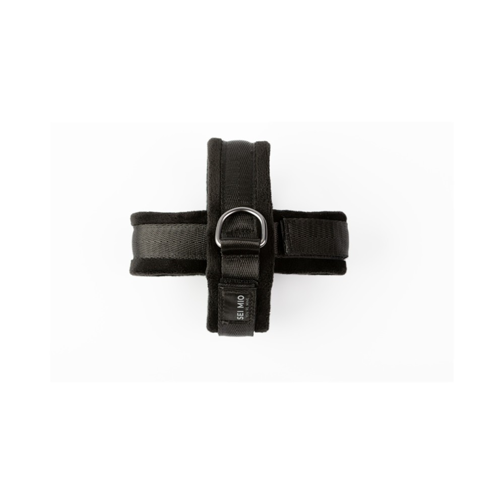 SEI MIO Cross Cuff Restraints – Adjustable Over-Wrap Wrist Cuffs w/ D-Ring
