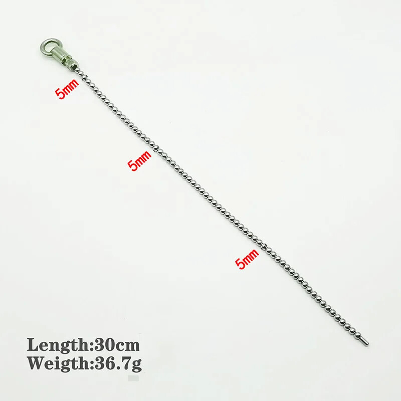 30/50cm Super Long Stainless Steel Smooth Beads ejaculation toy penis plug Sound