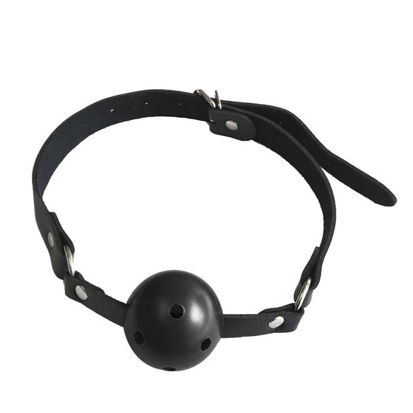 Breathable Bite Ball Gag With Adjustable Faux Leather Strap Shipped From U.S.A