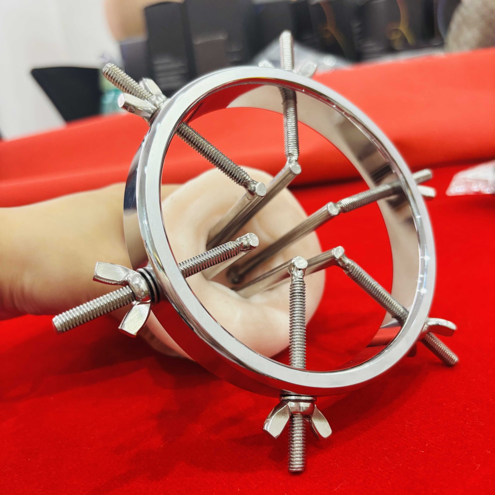 BDSM Chastity Adjustable Speculum Stainless Steel Dilator Expander Spreader Ring