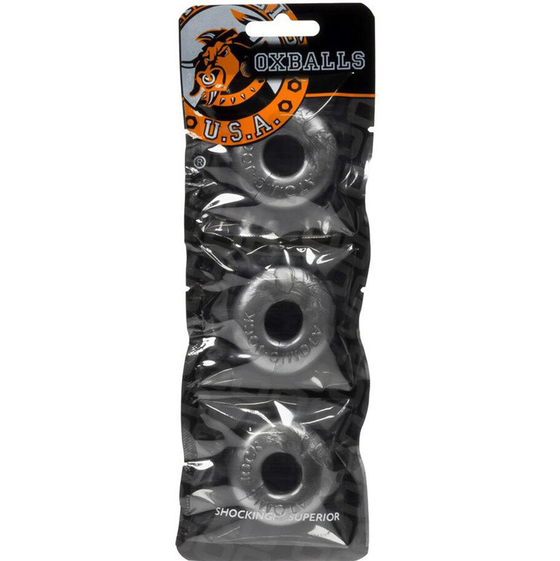 OxBalls Ringer, 3-Pack Steel male-enhancement Stretchy Penis & Ball Ring Sex Toy