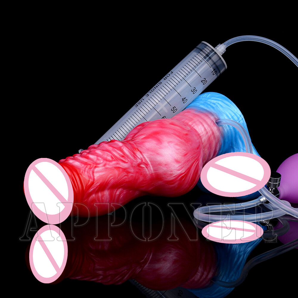 Dildos Ejaculating Anal Plug Dildo Inflatable Peni Butt Trainer Beginner Sex Toy