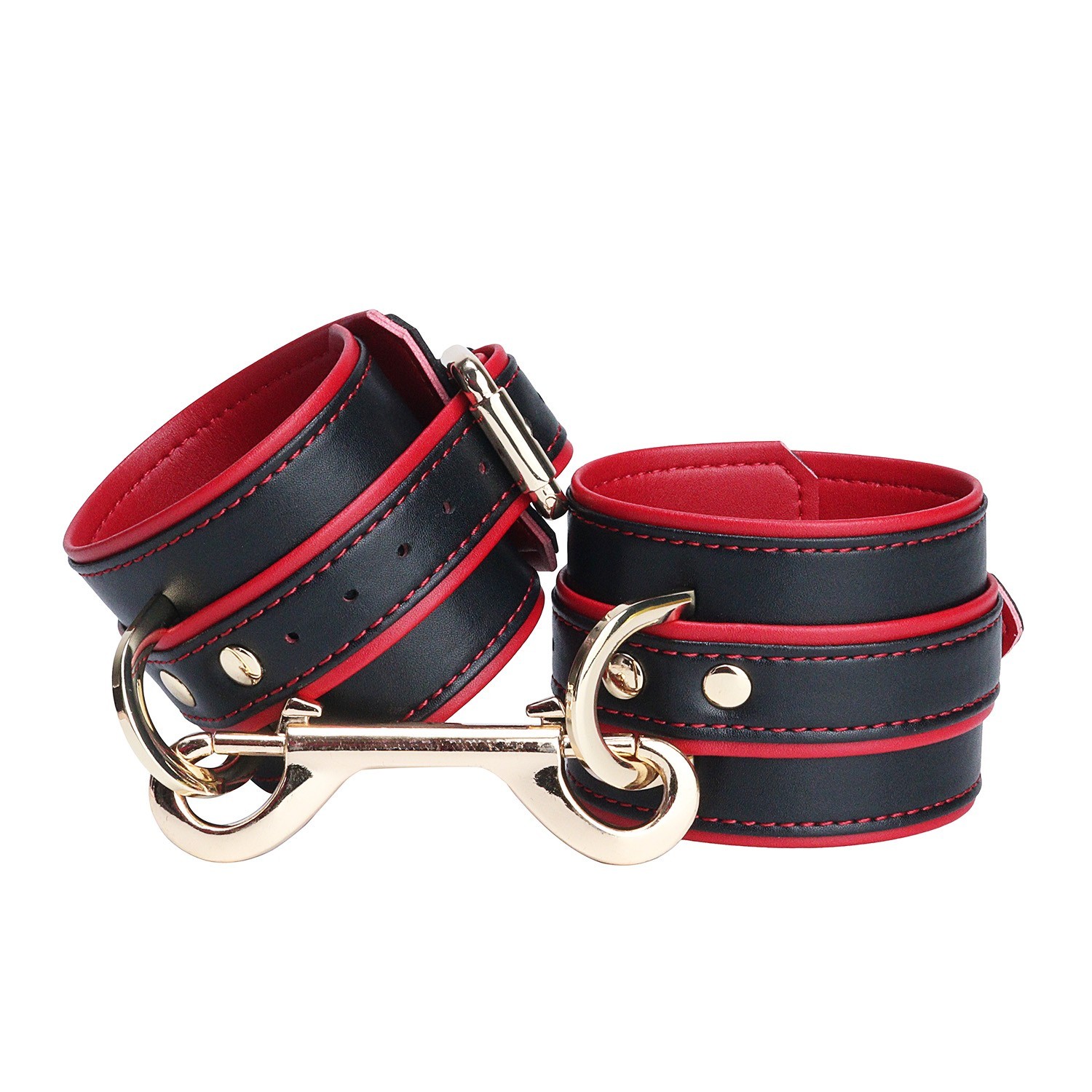 PU Leather Handcuffs Wrist Restrain Bondage Strap BDSM Gear Sex Toy