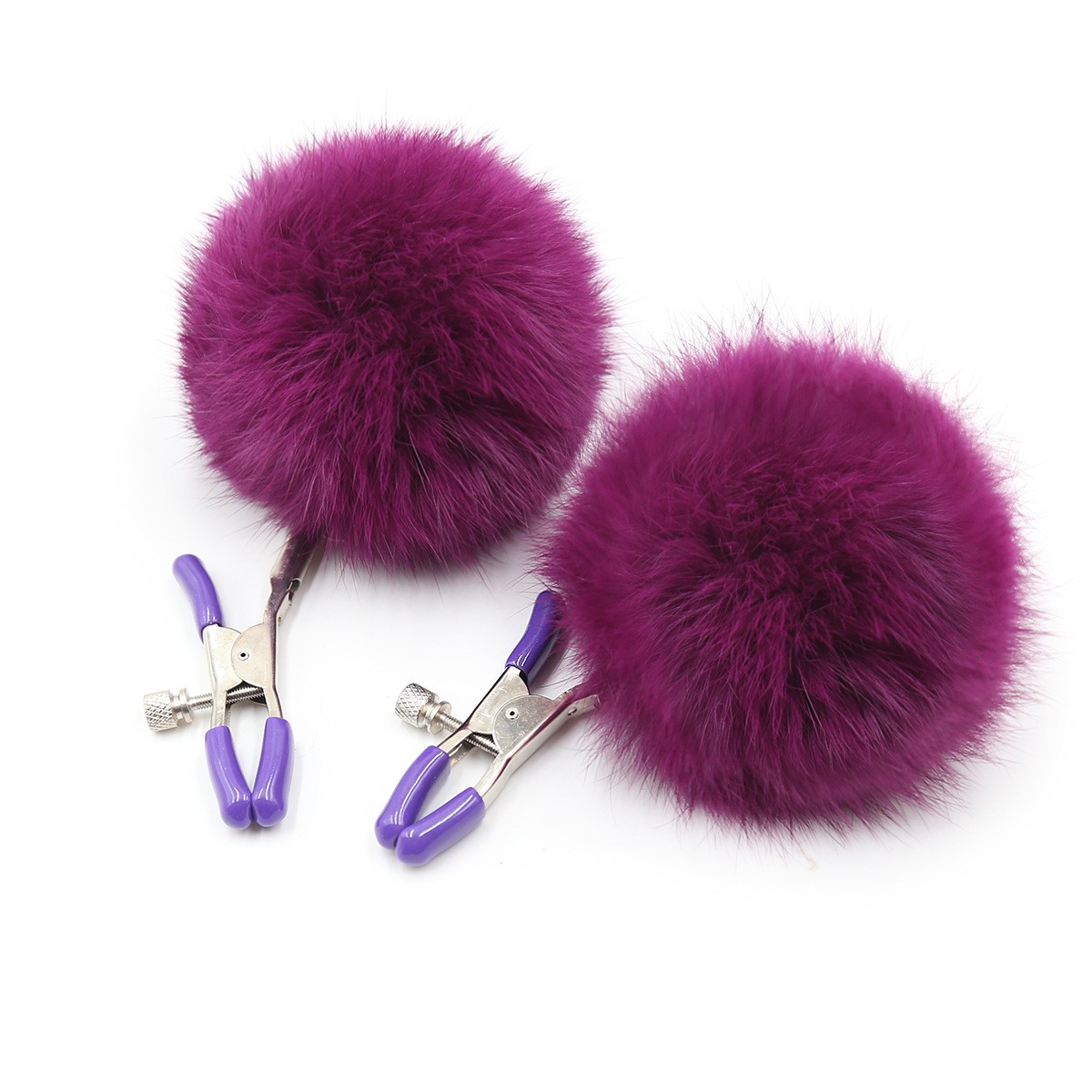 Plush Nipple Clips Breast Clamps Stimulate Slave Torture Sex Toys Punishment SM