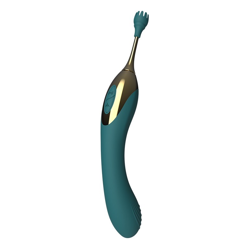 G-Spot Vibrator for Women 3 Heads USB Rechargeable Waterproof Green