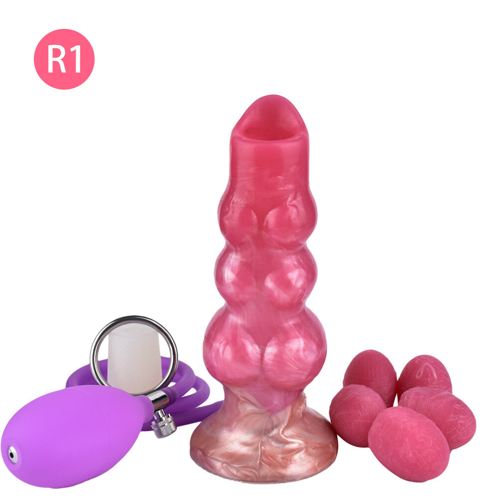 6.8″ Knot Ovipositor Dildo with 5 Eggs Kegel Balls Sex Toy For Women Masturbator