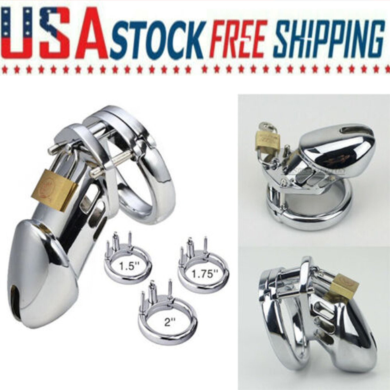 Male Metal Chastity Cage Belt Device Bird Cock Cage Lockable Penis Ring Sex Toys