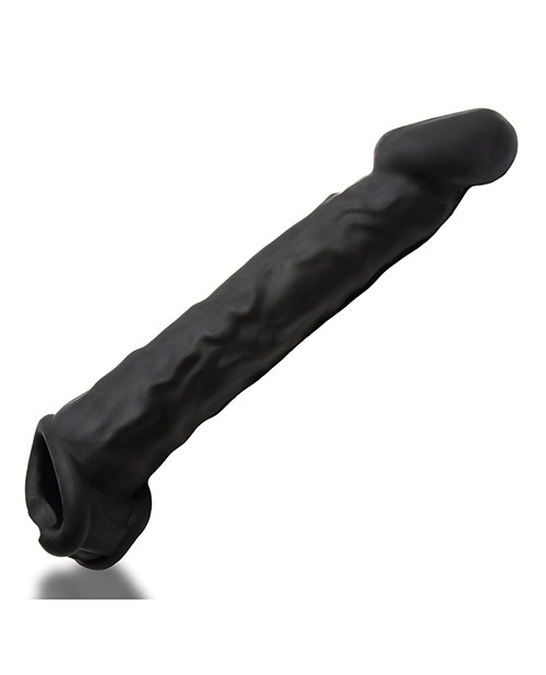 Oxballs Muscle Ripped Inner Ribbed Velvet-Smooth Cocksheath – Black
