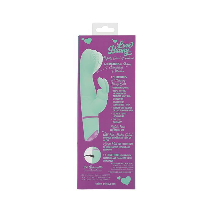 CalExotics Love Bunny Rockin “G” Bunny Rabbit Vibrator Turquoise