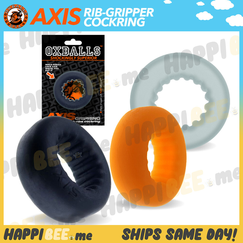 OXBALLS AXIS Cock Ring🍯TPR+ Silicone Gripper Squeeze Cock Ring Ball Stretcher