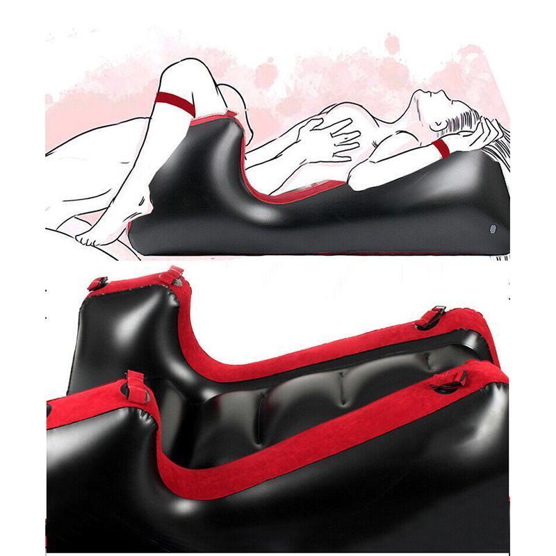 Open Leg Inflatable Sofa Bed Bondage Straps BDSM Sex Furniture Deeper Position