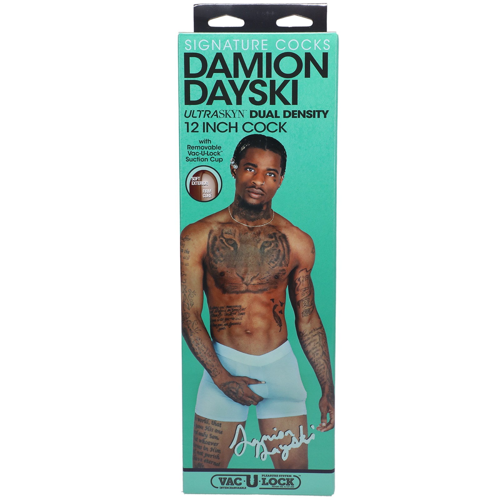 Signature Cocks Ultraskyn Damion Dayski Dildo with Removable Suction Cup 12in