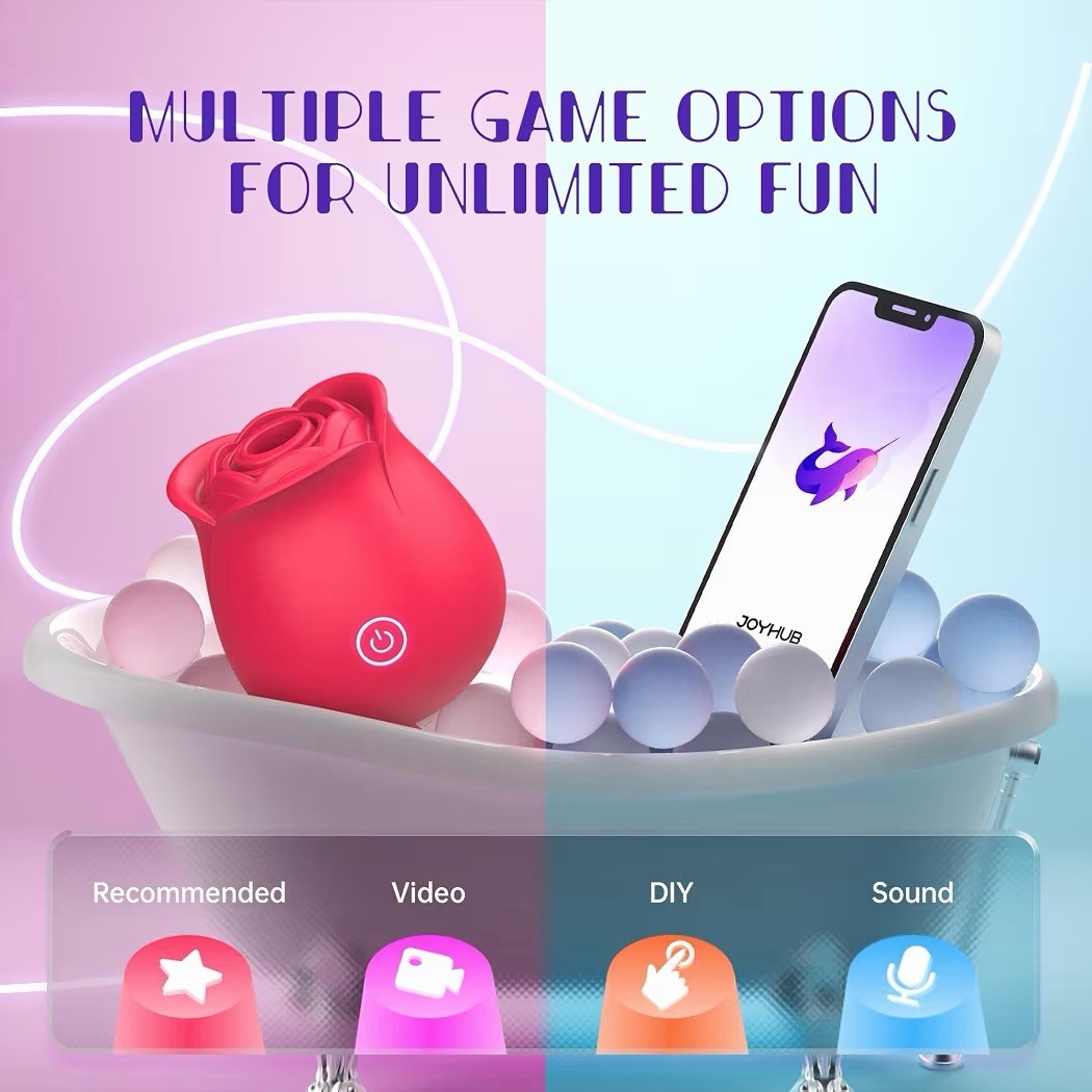 Vibrator Rose Sex Toy for Women, Neworld 2IN1 Sucking Vibrators Rose Toy,