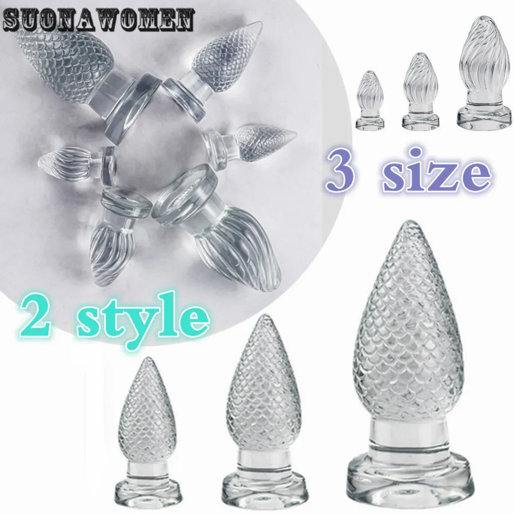 Transparent Vagina Anal Dilator Dildo Phallus Deeldo Anal Plug Erotic Products