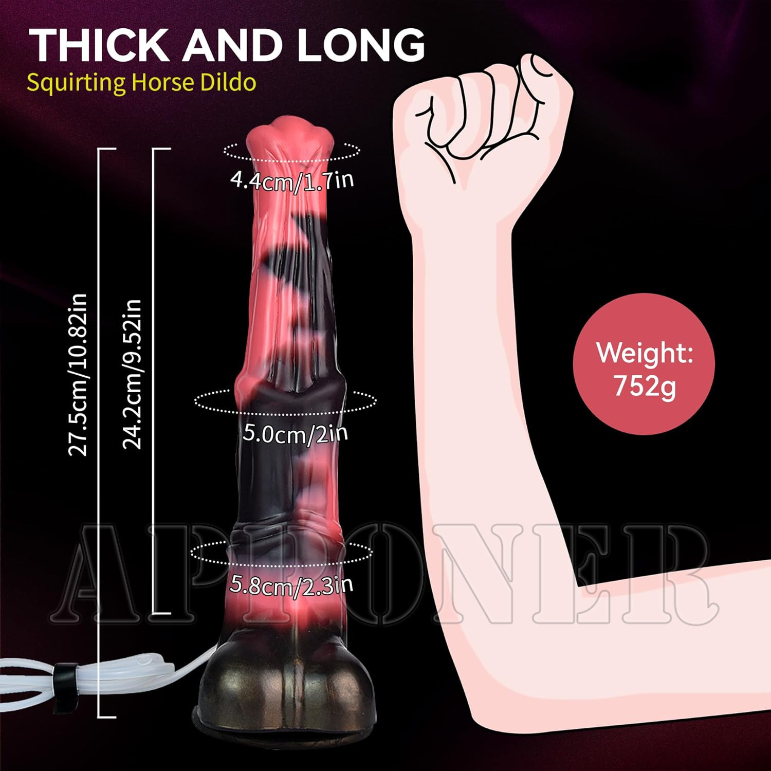 Silicone Long Squirting Dildo with Sucker Big Thick Anal Dildo Ejaculation Penis