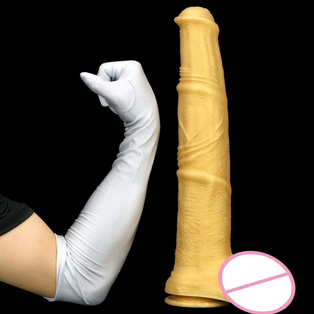 Gold /Black Dildo Long Penis Thrust Vaginal Anal Plug Masturbators Dildo Sex Toy