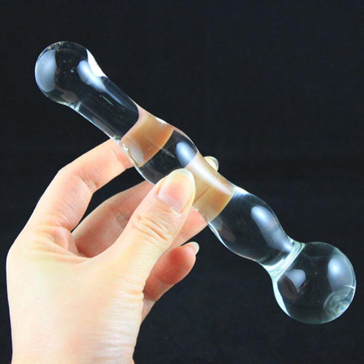 Glass Dildo Anal Butt Plug G Spot Stimulate Massager Wand Masturbator Sex Toys