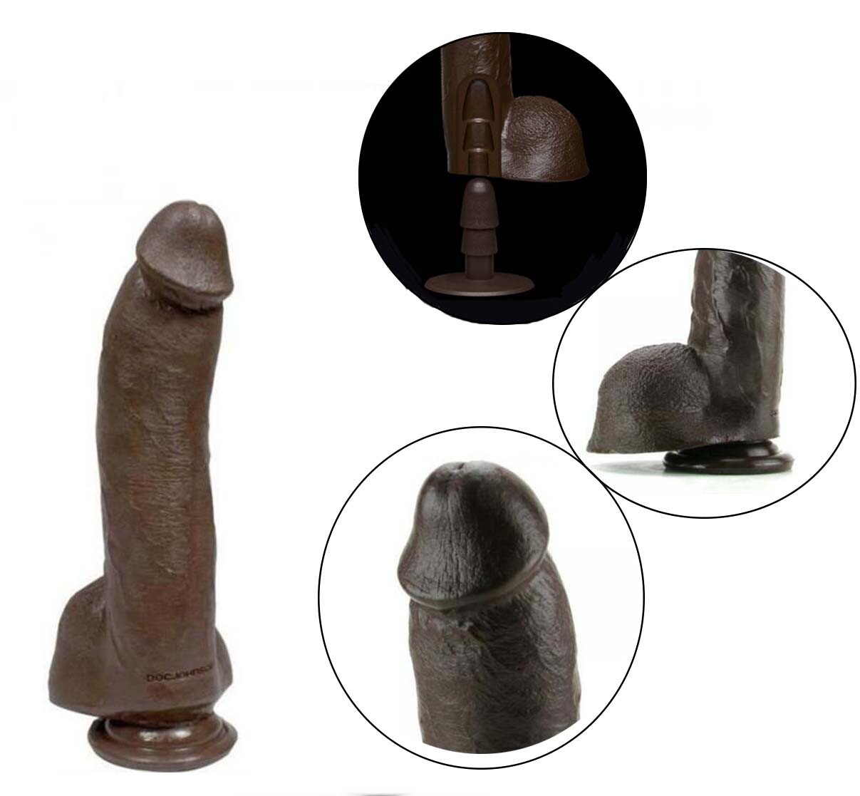 Porn Star Mr. Marcus Cock & Balls R5 Suction Cup Dildo Harness Compatible 9 In.