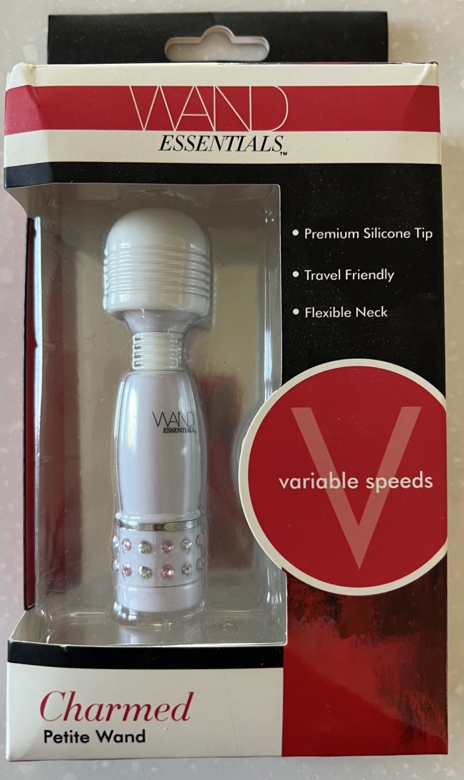 Wand Essentials Charmed Petite Wand Ultra Vibrations Variable Speeds Vibrator