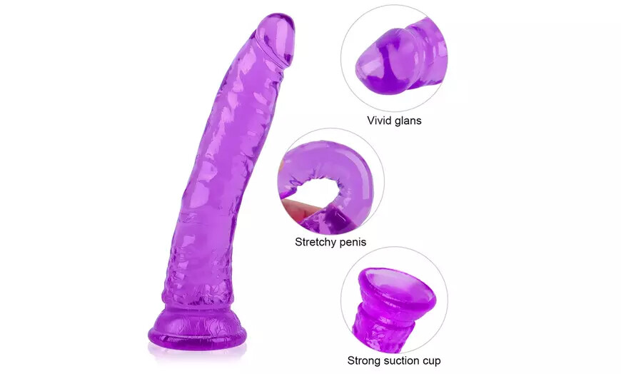 Dildo Penis G Spot Suction Cup Stimulation Soft Silicone Sex Toy Waterproof Plug