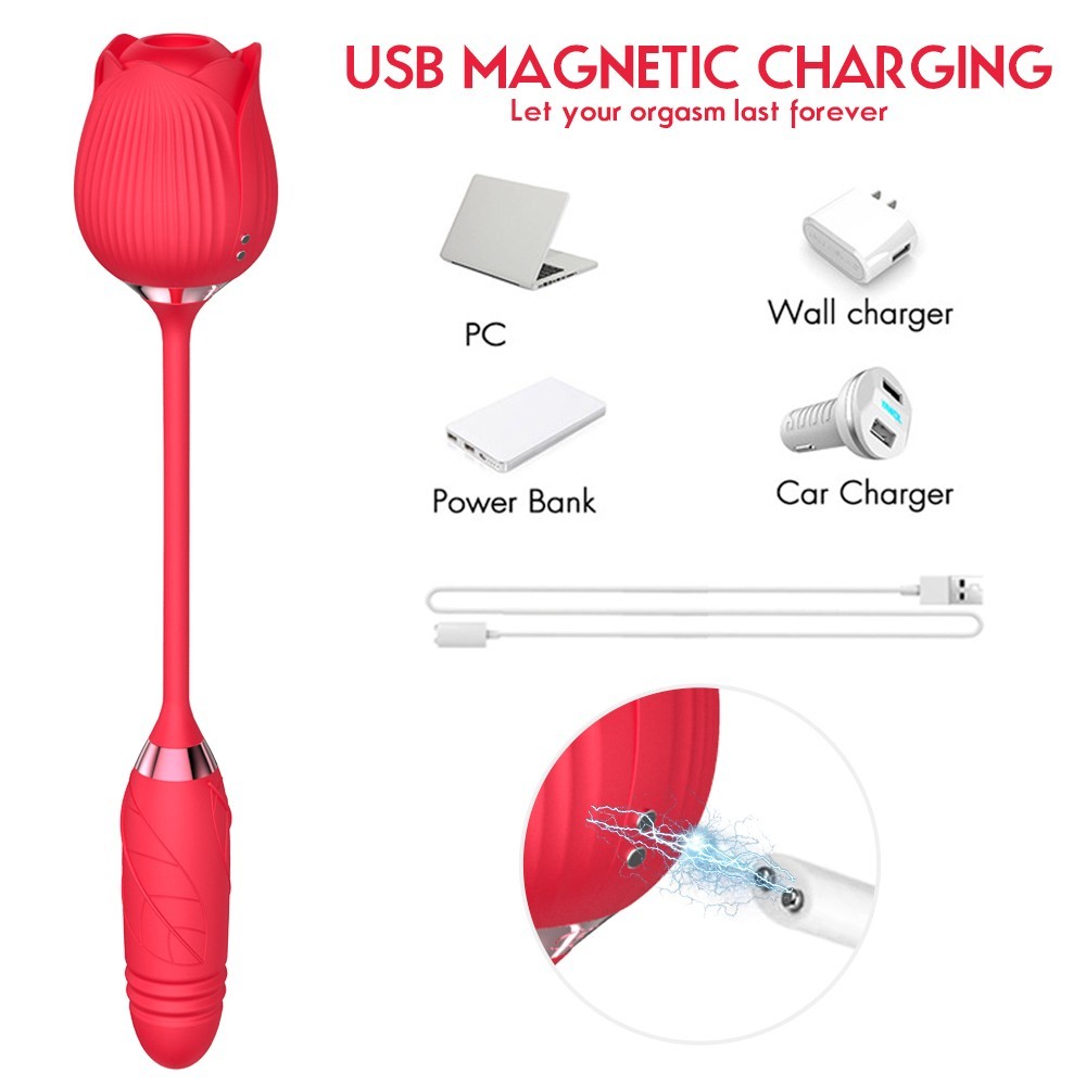 Thrusting Vibrator G Spot Clitoral Stimulation Sucking Licking Sex Toys Women