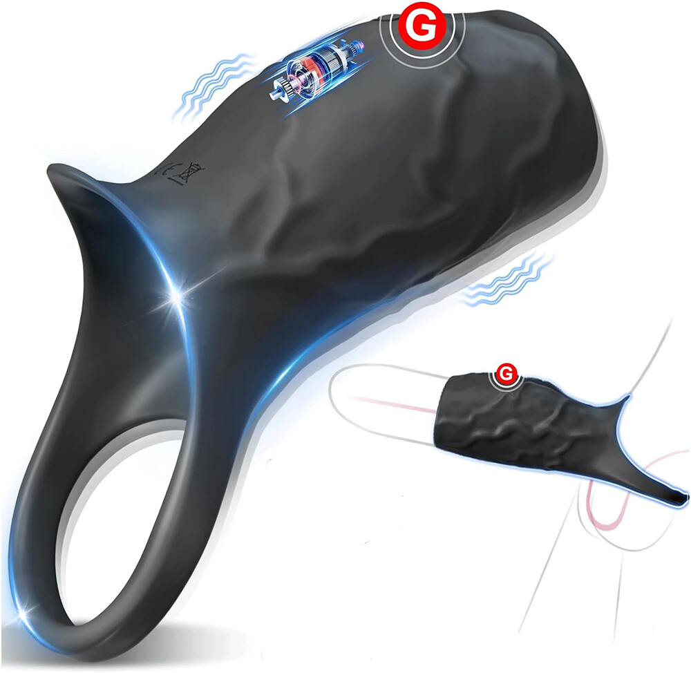 Male Cock-Girth-Enlarger-Enhancer-Huge-Penis-Extension-Extender-Sheath-Sleeve US