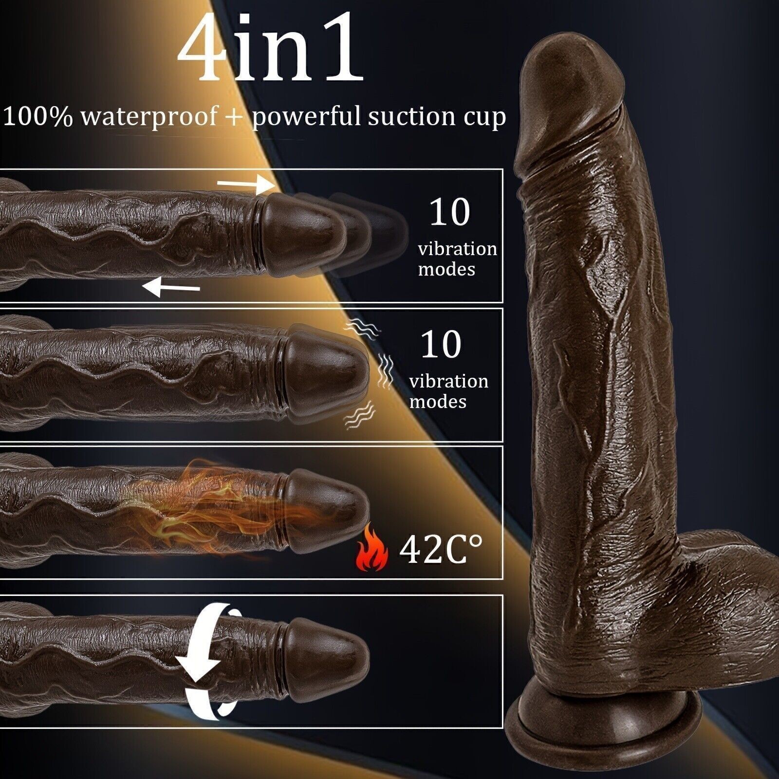 8.6in-Realistic-Dildo-App-Remote Control Thrusting-Dildo-Toy-Vibrator-For Women