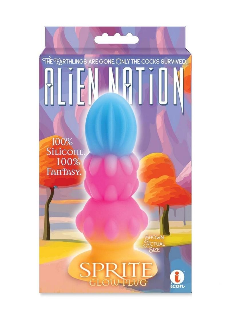 Alien Nation Sprite Silicone Anal Plug – Blue/Pink/Yellow