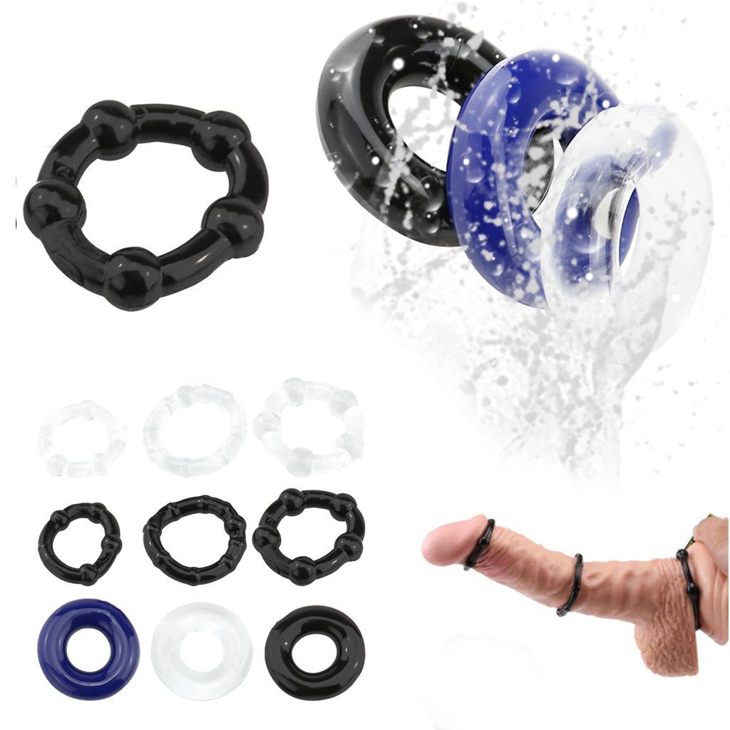 18/27 Donut Cock Ring Super Stretchy Strong Stay Harder Penis Rings Masturbators