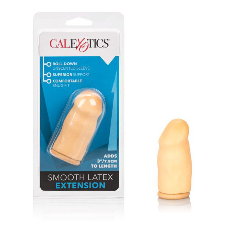 Latex Extension Smooth Ivory 3 inch penis-extender male-enhancement Sex Toy