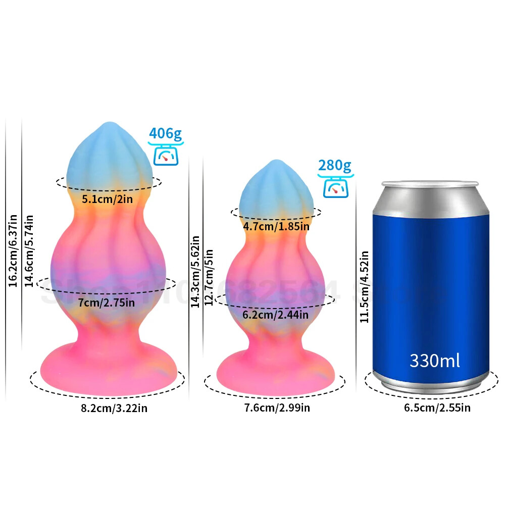 Huge Anal Plug Women Man Liquid Silicone Butt Plug Luminous Anal Dildos Fisting