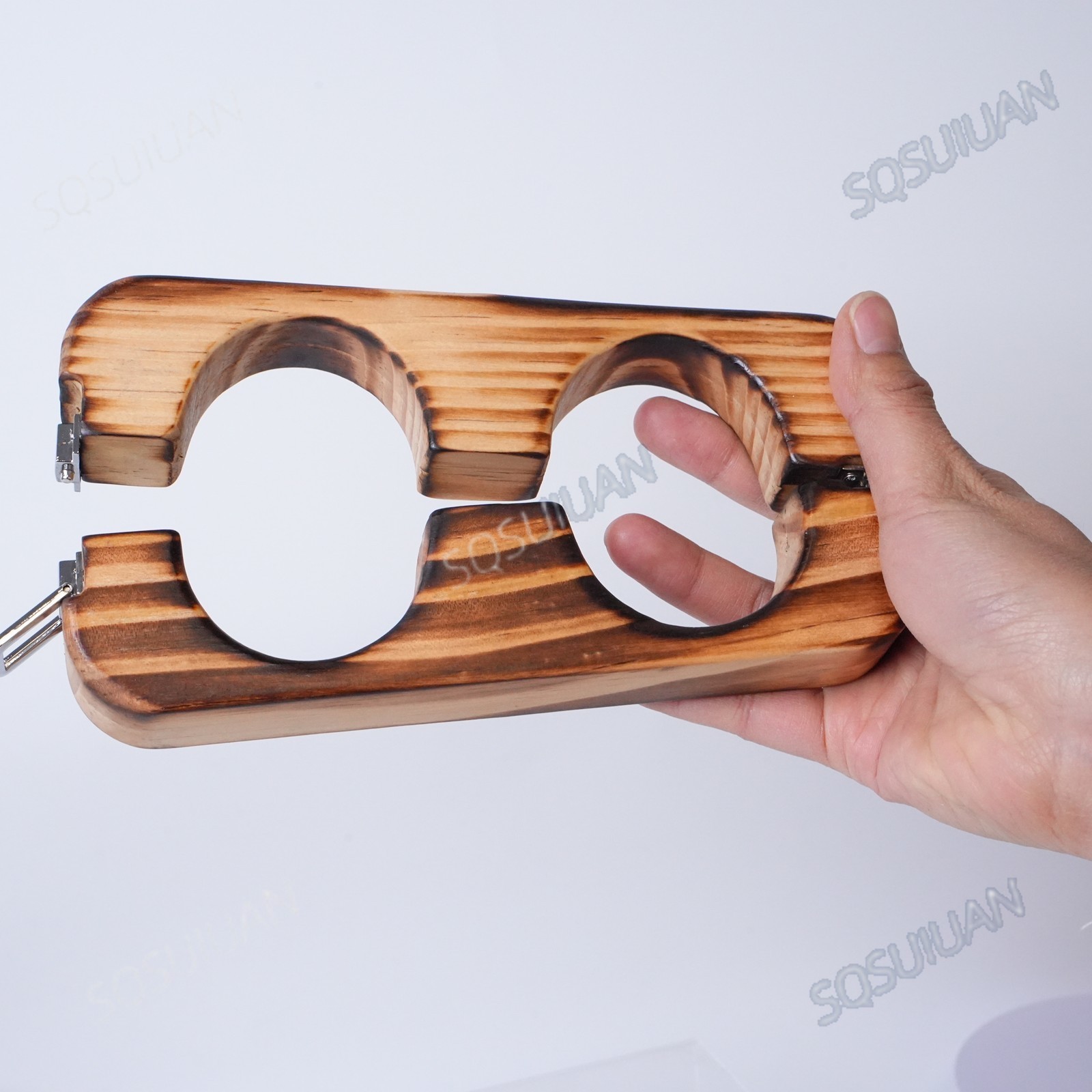 Wooden Handcuffs Wrist Cuffs Bondage Snap Fastener Fixtion Posture Fixation