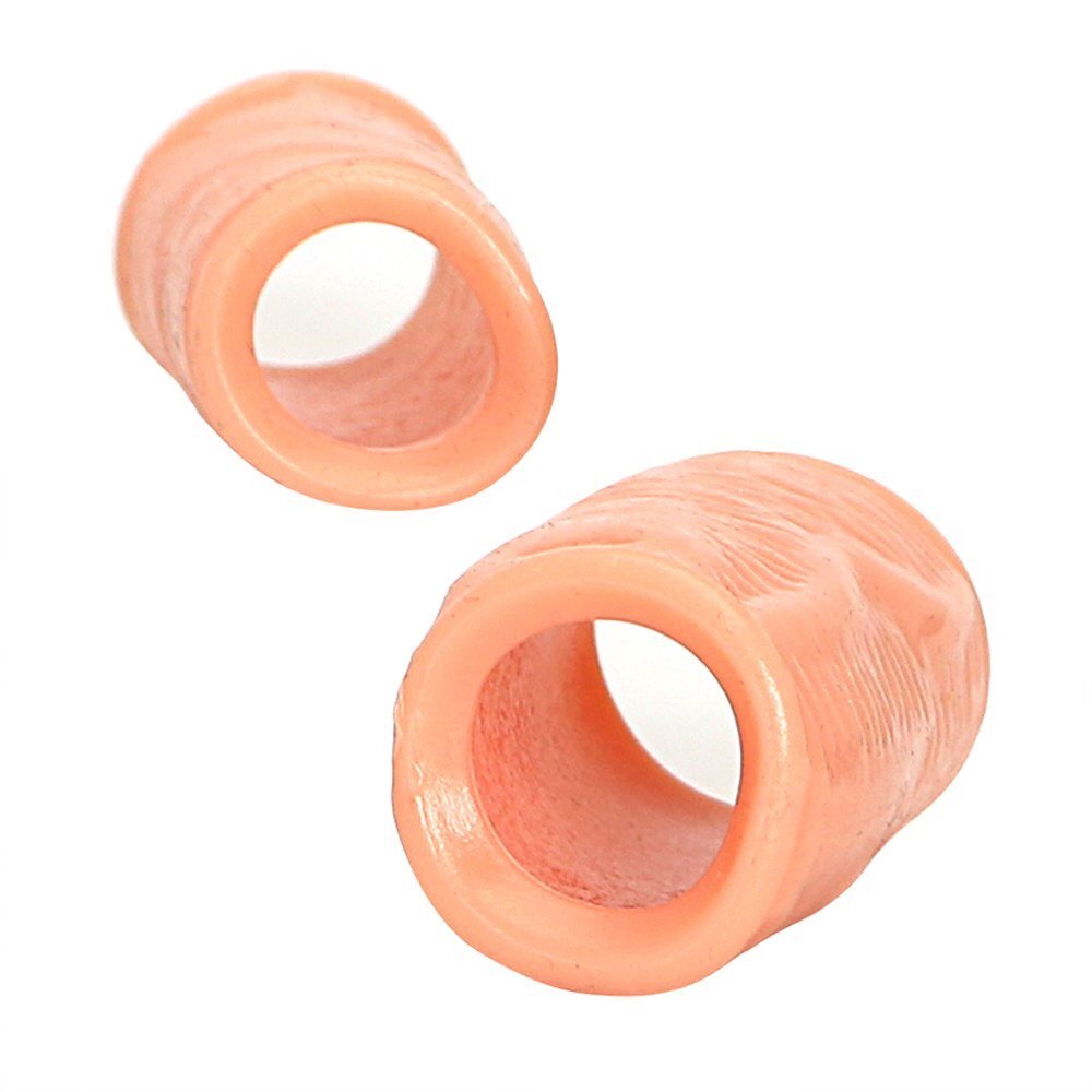 2 Foreskin Penis Cock Ring Sleeve Sheath Prolong Delay Premature Ejaculation