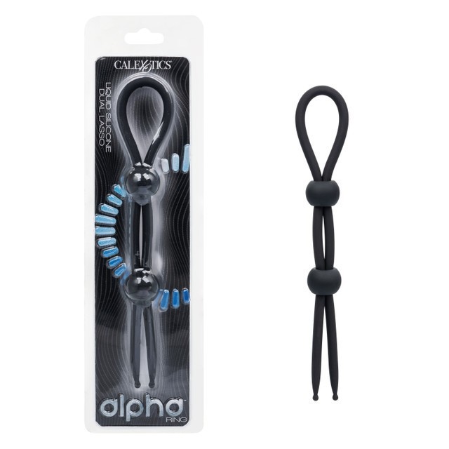California Exotic Calexotics Alpha Liquid Silicone Dual Lasso Black, New