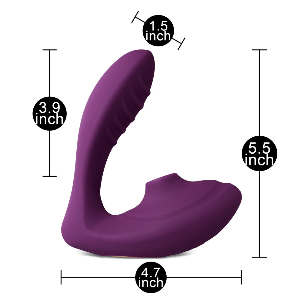 2 in 1 Clitoral Sucking Vibrator G-Spot Stimulation and Wearable Dildo 20 Mode