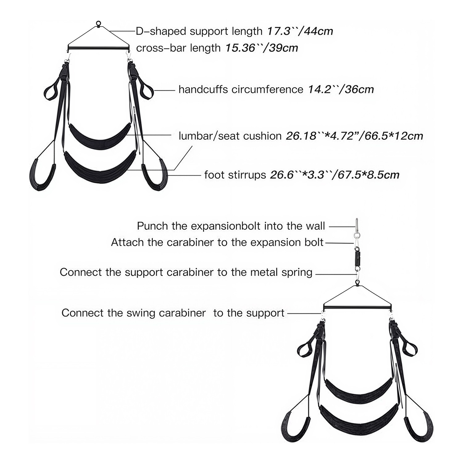 Sex Swing Toy BDSM Bondage 360° Spinning Door Ceiling Swing Sex Toy For Couples