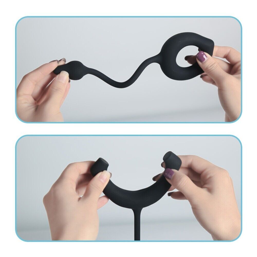 Penis Cock Ring Anal Vibrator Butt Plug Male Prostate Massager Sex Toys for Men