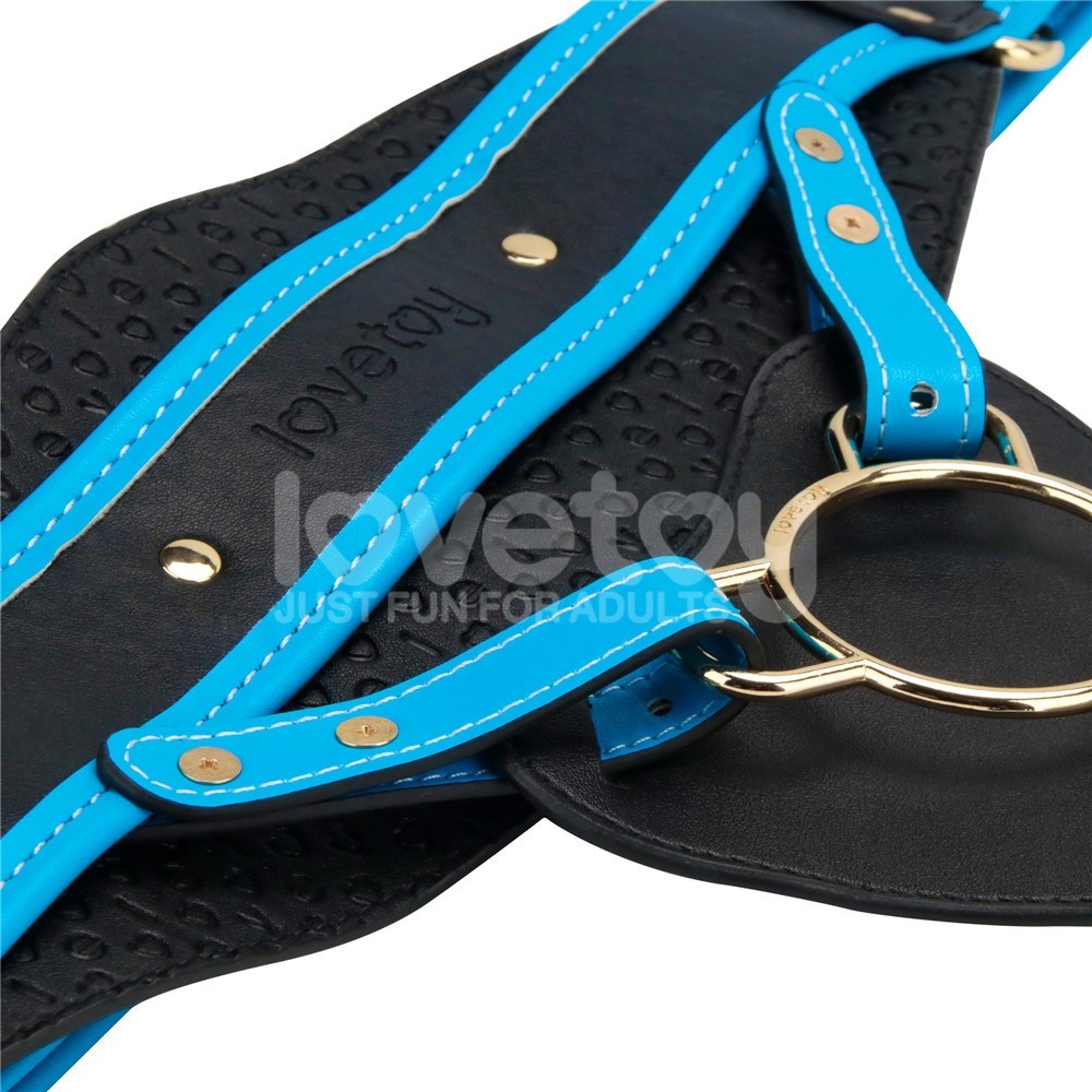 8.5 inch Vibrating Strap On Set with Dildo & PU Leather Harness for Women