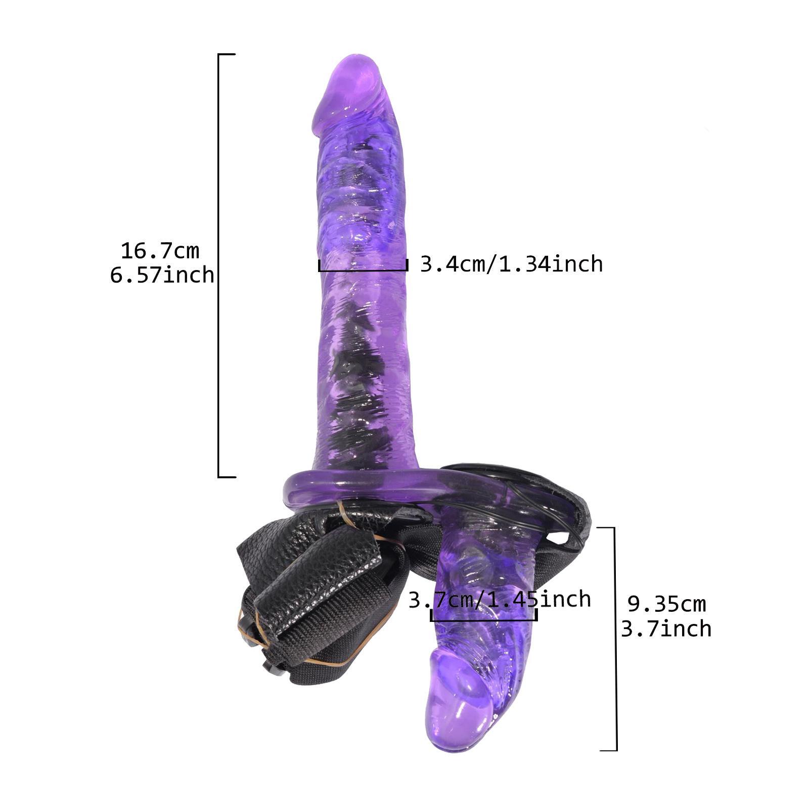 Strap-On-Harness-Double-Dildo-Vibrator-G-Spot-Vagina-Anal-Lesbian-Women-Sex-Toys