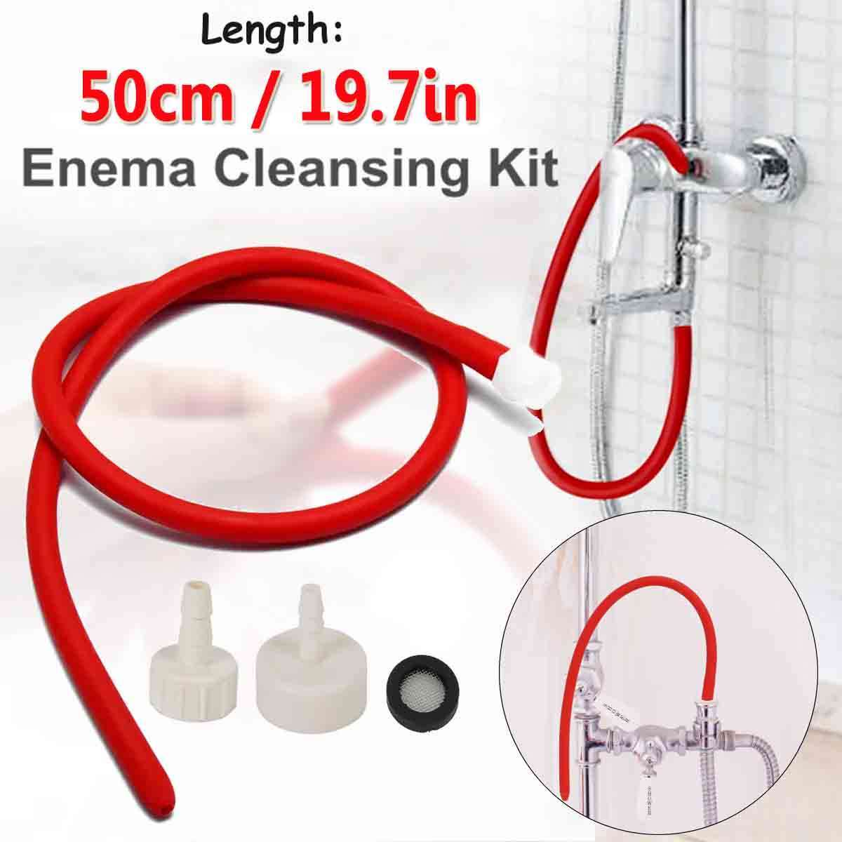 50cm Vaginal Anal Cleaner Clean Latex Enema Tube Anal Cheaning Tool Nozzle US