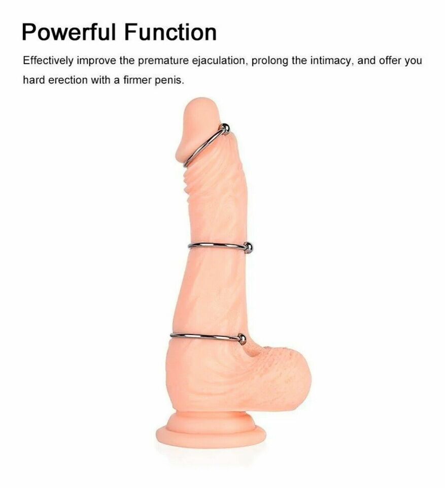 Stainless Steel Glans Ring with Ball for Extra stimulation Erection Time Delay