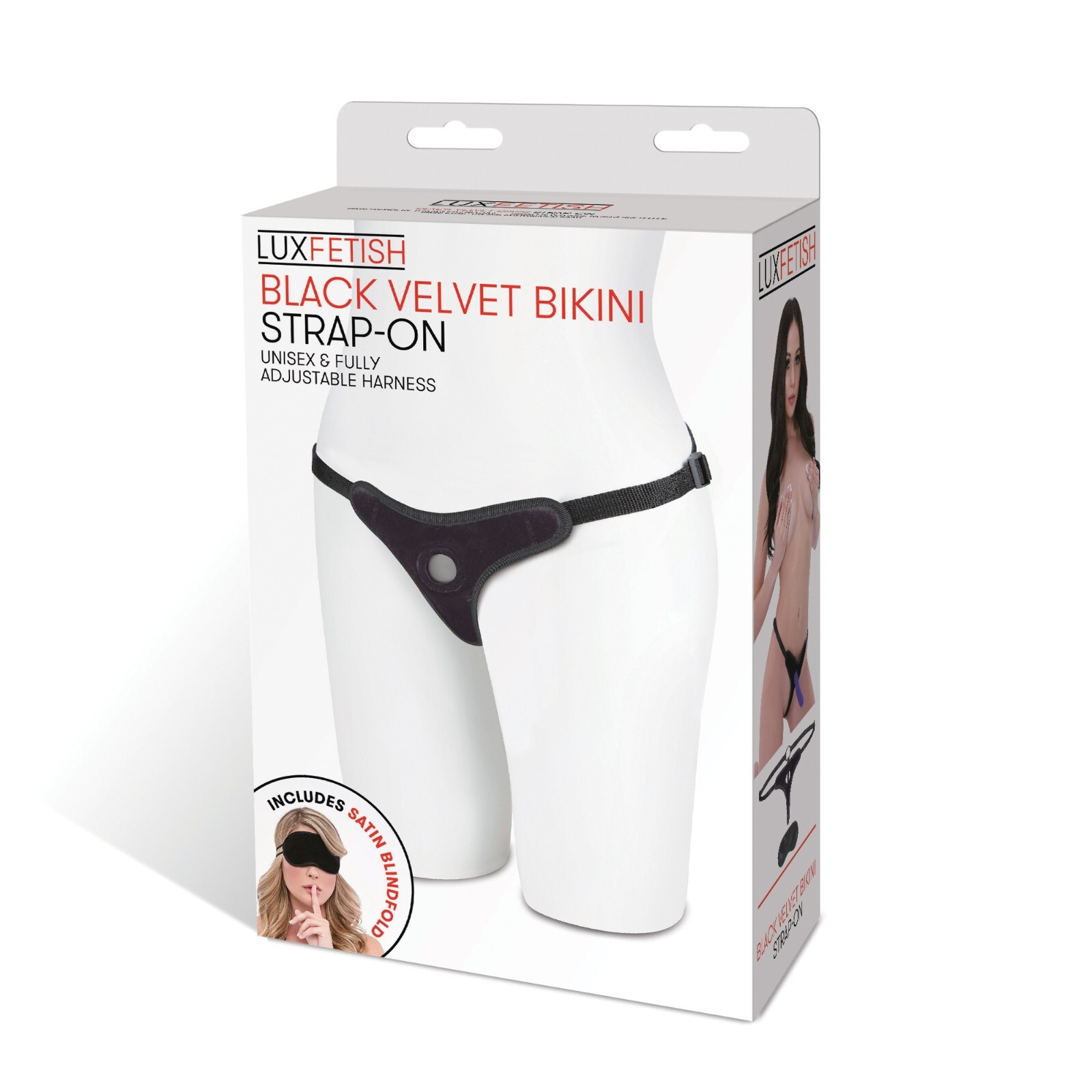 Lux Fetish Velvet Bikini Strap-on Harness Set