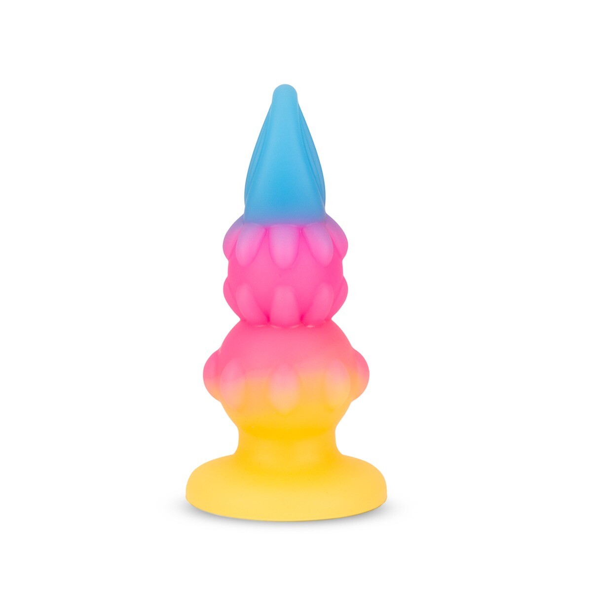 Soft Squeezable Glow in the Dark Silicone Beaded Bumpy Anal Butt Plug Medium