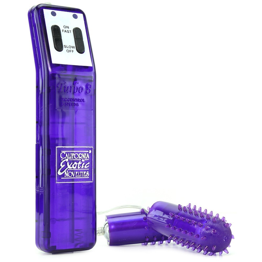 Turbo 8 Accelerator Double Bullet Purple – Vibrator Clitoral Vibe w/ Sleeve