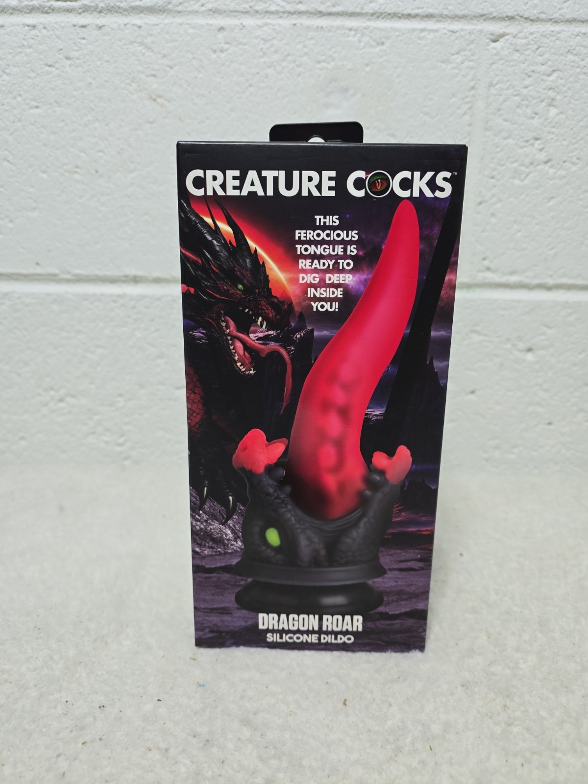 CREATURE COCKS Dragon Roar Silicone Dildo Adult Toy 8″