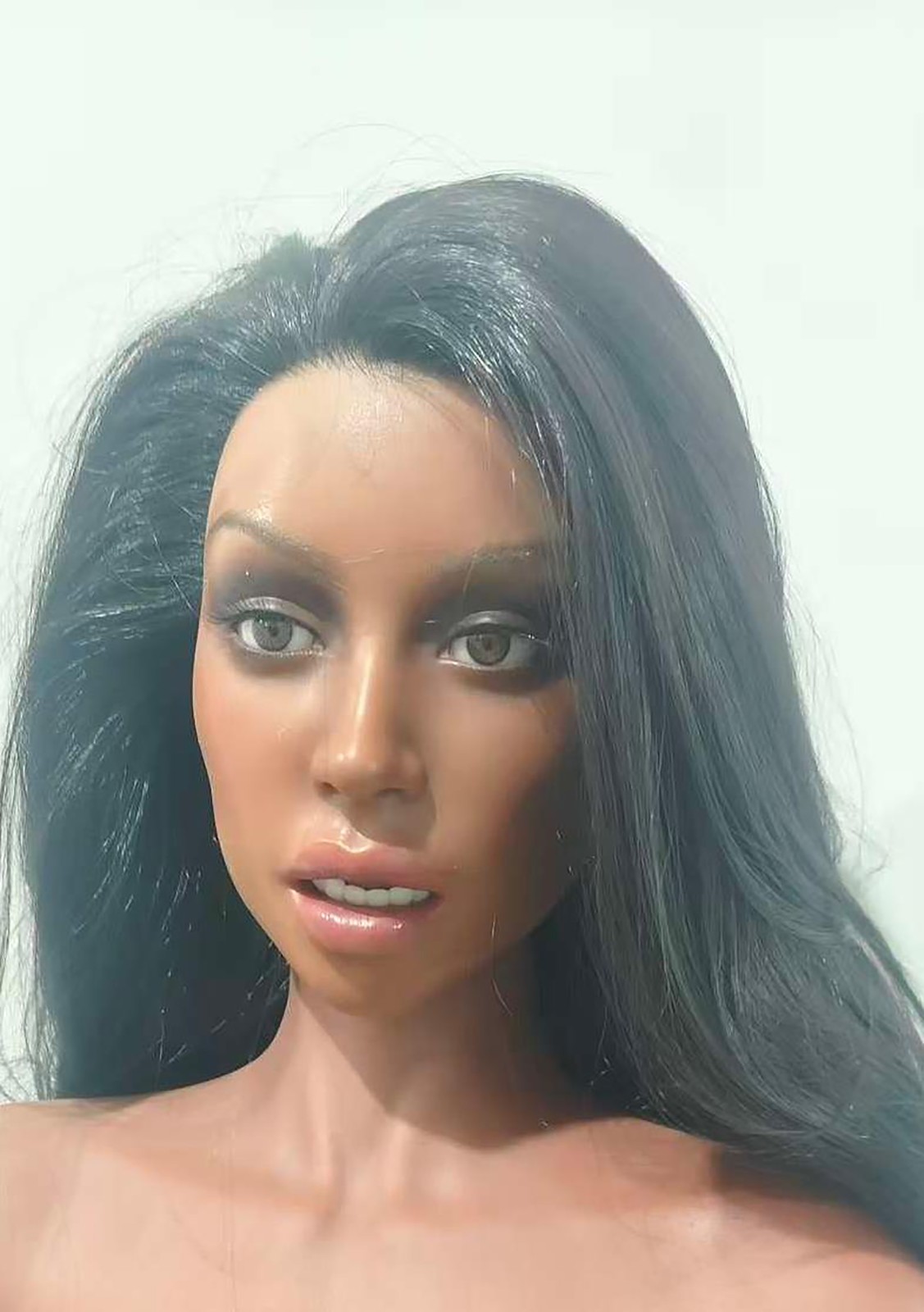 Realistic Sex Doll Head Real Oral Sex Implanted Hair Movable Jawbone Masturbator